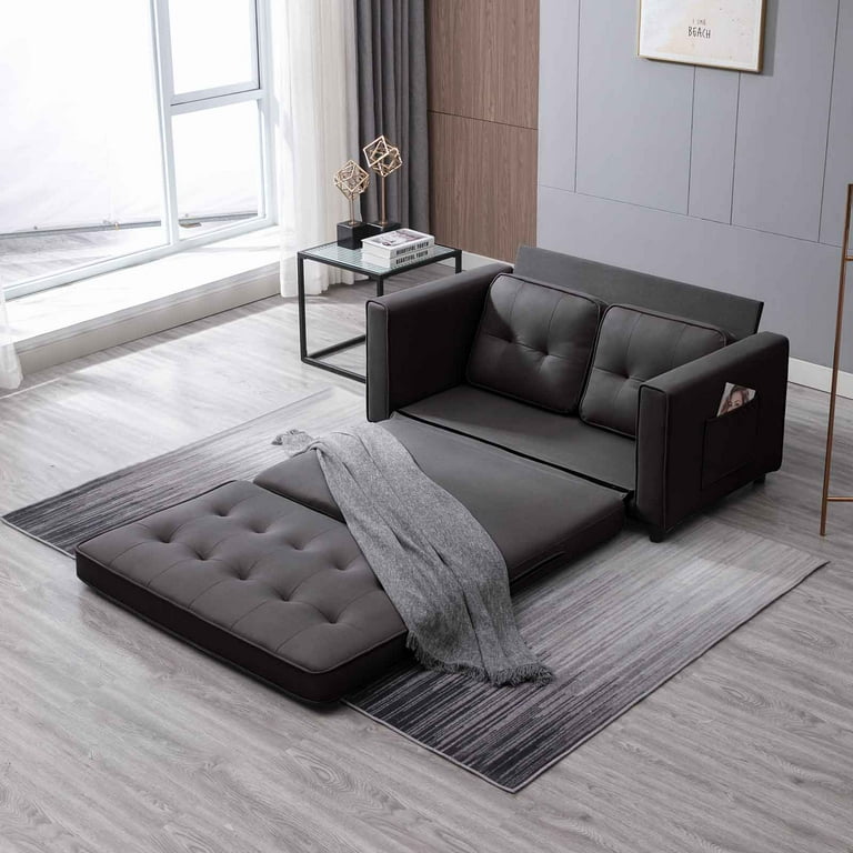 CECER Pull Out Sofa Bed 3 in 1 Convertible Loveseat Sleeper Sofa