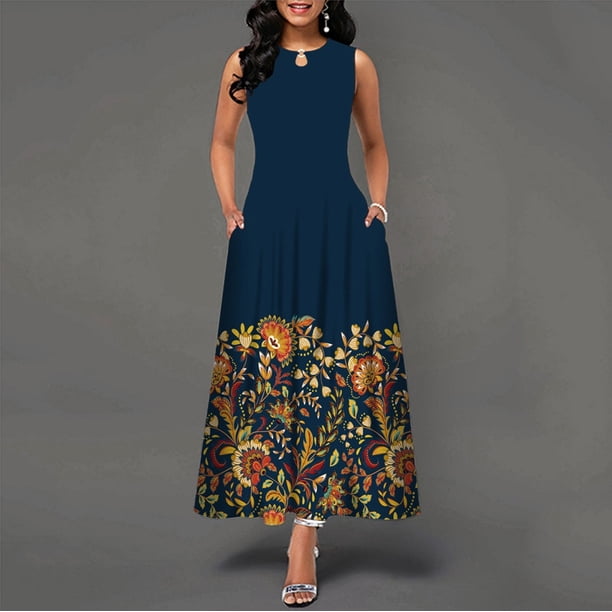 Mujeres nuevo suelto Floral Vintage agujero volantes Befree vestido grande grande grande verano Camis fiesta elegante Maxi vestidos Tan Jianjun unisex
