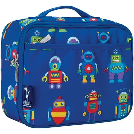 Olive Kids Robots Blue Insulated Lunch Box for Boys and