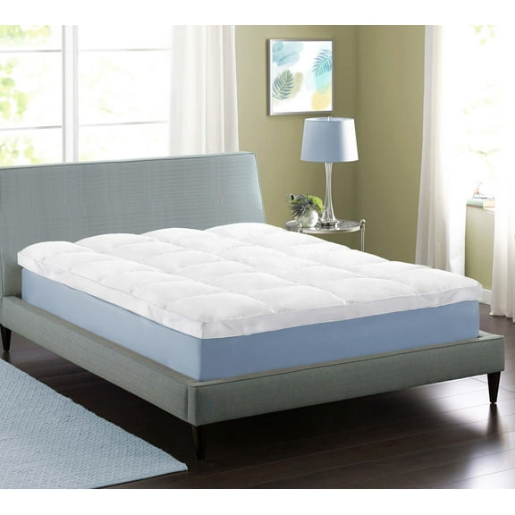 BNM Down Alternative 2 Inch Mattress Topper, Twin, White