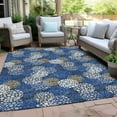 thumbnail image 6 of Addison Rugs Chantille Indoor/Outdoor Transitional Circles Navy Washable Rectangle Rug, 9' x 12', 6 of 6
