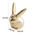 thumbnail image 2 of Mini Easter Bunny Ornaments, Small Cute Rabbit Figurine Decor, Easter Ornaments, Resin Miniature Ornament for Home Table Tray Shelf, Spring Easter Holiday Tiny Decoration, 1.8*1.8*2.4in, Gold, 2 of 6