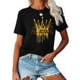 thumbnail image 2 of Women Christian T-Shirt Jesus is King Graphic Shirt Casual Loose Short Sleeve Crew Neck Top, 2 of 5