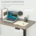thumbnail image 5 of Vinsetto Electric Height Adjustable Standing Desk with 54" Desktop, Sit Stand Home Office Desk with Memory Button Control and Anti-Collision System, Teak/Black 54" L, 5 of 9