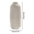 thumbnail image 3 of hulanddfd Modern White Vases, White Ribbed Decorative Vases 9.8 Inch Plastic Vase for Flowers Pampas Grass Table Mantle Kitchen Porcelain, 3 of 6