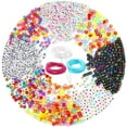 thumbnail image 1 of Bracelet Making Beads DIY 1300PCS Small Alphabet Beads Pony Beads with Strings, 1 of 10