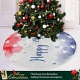 thumbnail image 6 of FMSHPON Independence Day Happy Independence Day Xmas Christmas Tree Skirt Stand Mat for Holiday Party Decoration Indoor Outdoor 48 inches, 6 of 6