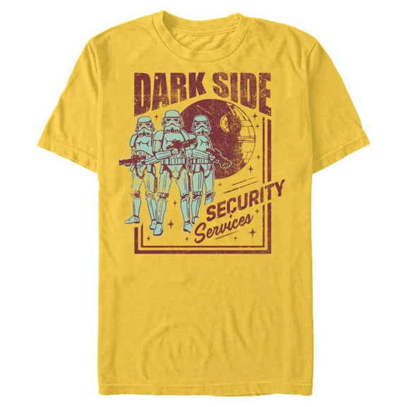 Star Wars Stormtrooper Dark Side Security Services Vintage Standard - Short Sleeve Blended T-Shirt for Adults – Customized-Yellow