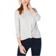 thumbnail image 1 of Camiseta básica maison Jules con dobladillo retorcido para mujer gris mediana, 1 of 1