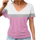 thumbnail image 5 of Blusas de Manga Corta Casuales para las Mujeres Imprimir V-Cuello Suéter Blusa de Poliéster Sudadera de Moda, Top de las Señoras para Invierno Primavera Uso Diario, 5 of 6