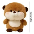 thumbnail image 3 of Stuffed Animals Otter Toy Hand Sized Cute Soft Faux Rabbit Plush Doll Small Plushies Toys Gifts for Boys and Girls, 3 of 8