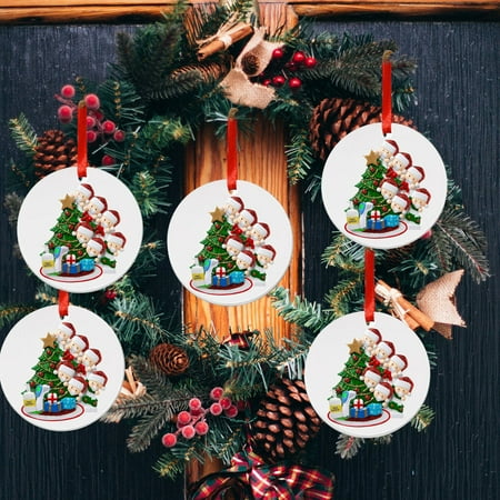 

Christmas Decorations Clearance! KITTEHIGM 5PC 2020 Christmas Ornaments Hanging Decoration Gift Product Personalized Family Deal of The Day Today Return Pallets
