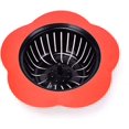 thumbnail image 3 of 4 Pack Creative Patterns Silicone Sink Strainer Kitchen,4.5" Diameter Easy Clean Plastic Sink Drain Filter Basket, 3 of 6