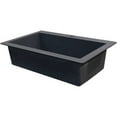 thumbnail image 4 of Transolid Radius 33in x 22in silQ Granite Drop-in Single Bowl Kitchen Sink with 4 CADE Faucet Holes, In Grey, 4 of 4