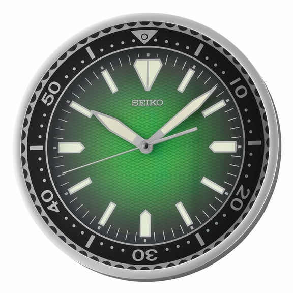 12" Seiko Heritage Brilliant Green Watch Face Dial Wall Clock