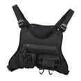 thumbnail image 4 of Bolsa de pecho para hombre, bolsa para equipo de ciclismo, mochila con correa de hombro ajustable, riñonera Negro, 4 of 8