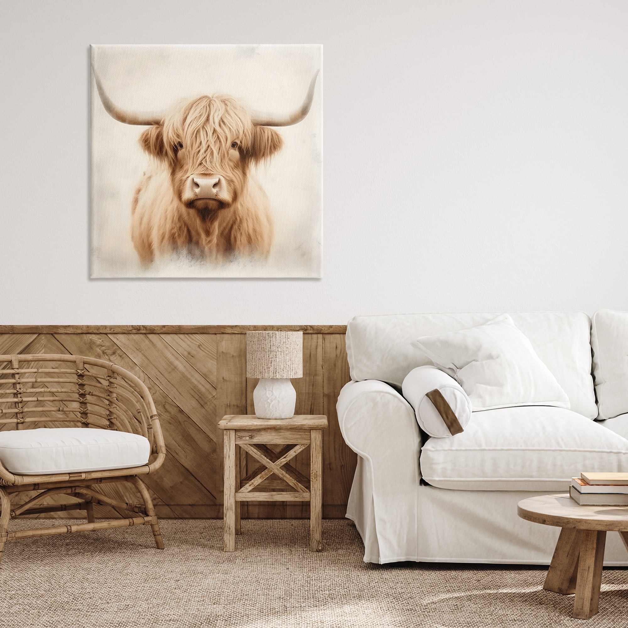Stupell Industries Dreamy Fluffy Highland Portrait Canvas Wall Art, design by Creative Studio