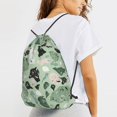 thumbnail image 5 of XMXT Unisex Drawstring Backpack for Women Men, Green Watercolor Stones Waterproof Gym Bag String Bags for Shopping Sport Travel, s, 5 of 8
