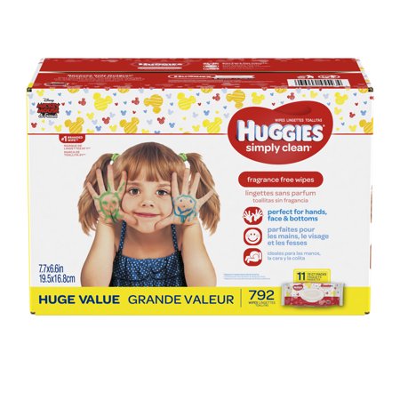 UPC 036000455434 product image for HUGGIES Simply Clean Baby Wipes, 72 sheets, (Pack of 11) | upcitemdb.com