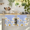 thumbnail image 4 of Spring White Daisy Kitchen Towels Set of 4, Farmhouse Floral Blue Purple Plaid Absorbent Dish Towels for Kitchen, Microfiber Hand Towel, Quick Drying Tea Towel for Cleaning Decorative Dishcloths, 4 of 7