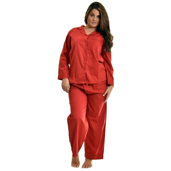 Up2date Fashion's Women's Woven Full-Sleeve Pajama Set with Piping