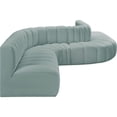 thumbnail image 5 of Meridian Furniture Arc Mint Green Vegan Leather Modular Sectional, 5 of 13