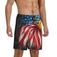 thumbnail image 2 of Fotbe Eagle Head With American Flag Pantalones Cortos de Pijama para Hombre, Ropa de Dormir, Pantalones de Pijama Cortos para Hombre-4X-Large, 2 of 6