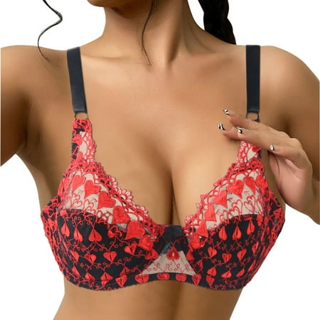 

uikmnh Bras for Women Women Sexy Lace Bra Thorn Plus Size Underwear Bra