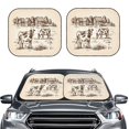 thumbnail image 2 of Disketp 2 Piece Cows On The Farm Pattern Windshield Sunshades,Folding Windshield Sun Shade For Car Suv Trucks Sedan,Blocks Uv Rays Sun Visor Protector-Small, 2 of 7