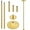 Gold, variant on CZMJY Professional Dance Pole Spinning Static Dancing Pole Portable Removable 45mm Dance Pole Kit for Exercise Club Party Pub Home w/Tools, Silver/Gold