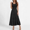 thumbnail image 3 of GUACER Maxi Dresses for Women Smocked Sleeveless Tiered Long Summer Dress Casual Flowy A-Line Beach Vacation Boho Outfits, 3 of 7