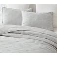 thumbnail image 4 of Chezmoi Collection Marie 3-Piece Line Stitch Embroidery Quilt Set - Soft Washed Microfiber Lightweight Comforter Quilted Bedspread Coverlet Set (Queen, Light Gray), 4 of 4