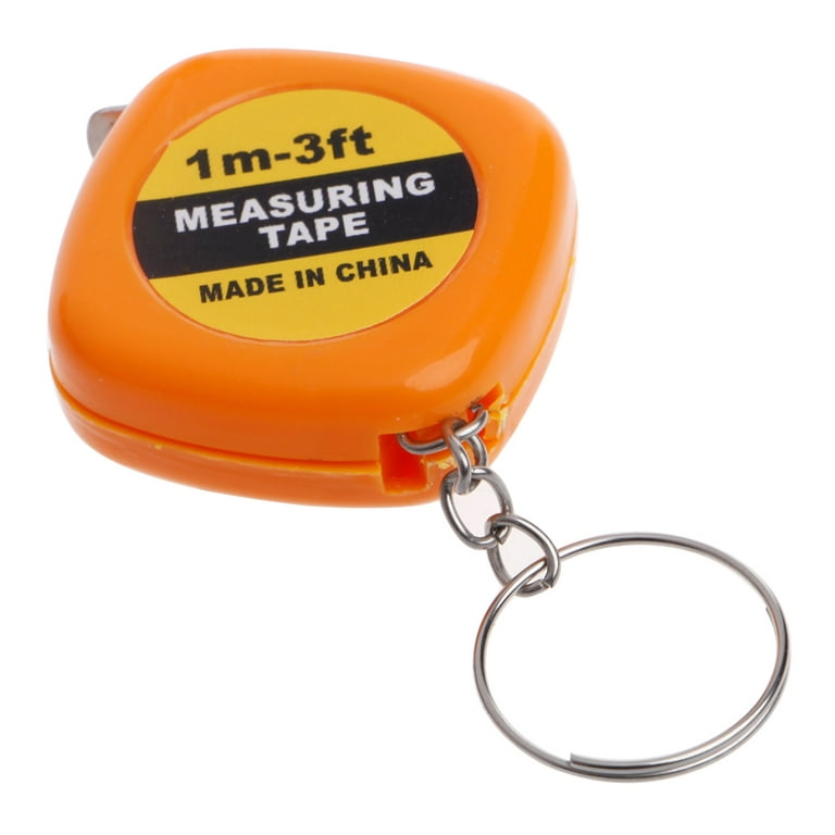 Easy Retractable Ruler Tape Measure Mini Portable Pull Ruler Keychain 1m/3ft  