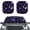 Floral Butterfly Leaf Violet, variant on Kuiaobaty Auto Windshield Sun Shade for Trucks Cars SUVs Sedans Floral Butterfly Leaf Violet Pattern 2 Pcs Car Window Sun Shield Blocks UV Rays 28.5 x 25.5 Inches Exterior Accessories