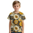thumbnail image 5 of Spazoro Toddler Girls T-shirts, Summer Casual Printed Crewneck Short Sleeve Tops Tee Yellow Size 3 T, 5 of 6