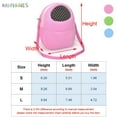 thumbnail image 4 of BadPiggies Breathable Hamster Carrier Bag Guinea Pig Travel Carrier Small Pet Outgoing Bag for Rat Hedgehog Squirrel Chinchilla (M, Green), 4 of 9