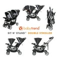 thumbnail image 4 of Open Box Baby Trend Sit-N-Stand Twin Tandem 2-Seat Double Stroller, Stormy, 4 of 12