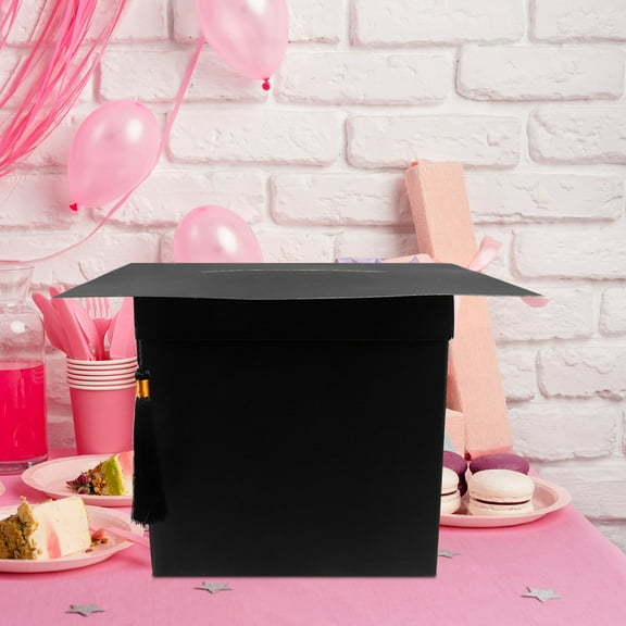 WHAMVOX Grad Card Box 2025 Congrats Graduation Card Boxes Graduation Cap Shaped Holder For Class Of 2025 Graduation Props Party Favors Decorations Decor Supplies