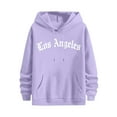 thumbnail image 6 of CFLVAEK Oversized Hoodies for Women Loose Long Sleeve Fall Hoodie Sweatshirts Fashion Drawstring Hooded Pullovers with Pockets Purple M, 6 of 10