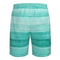 thumbnail image 6 of Wukai Teal Turquoise Print Beach Trunks with Compression Liner Swimsuit Quick Dry Beach Sports Shorts with Pocket-X-Large, 6 of 8