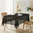 thumbnail image 4 of Warm Home Designs 54" x 72'' Lace Black Rectangle Tablecloth. AME Black 54x72, 4 of 5