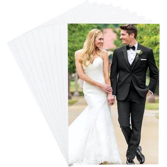 10Pcs Sublimation Metal Photo Blanks 5.9 x 3.9'' 0.5mm Thick Aluminum Picture Sign Plate White Pearlescent Heat Transfer Aluminums Blank DIY Wall Room Decor Poster Frame Craft Gift Seashell Color