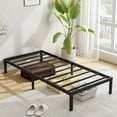 thumbnail image 4 of Bed Frame Twin No Box Spring Needed,Heavy Duty Metal Platform Bed Frame with Storage Space, 4 of 9