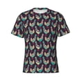 thumbnail image 3 of Naloa Bohemian Chicken Men's T-Shirt Sport T-shirt Men's Basic Tee Casual Men's Shirt, Round Neck, Short Sleeves - X-Large, 3 of 5