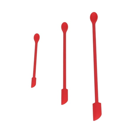 

Spatula BPA-free 3 Piece Food-grade Silicone Silicone Spatula For Honey Cosmetics Body Lotion And More 3pcs Red