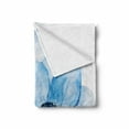 thumbnail image 2 of Anemone Flower Soft Flannel Fleece Throw Blanket, Rustic Floral Design with Blooms in Watercolors Splashes, Cozy Plush for Indoor and Outdoor Use, 70" x 90", Lavender Pale Blue Green, by Ambesonne, 2 of 6