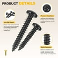 thumbnail image 4 of Pan Head Self Tapping Screws(#6x5/8") 100Pcs, 304 Stainless steel Self Drilling Screw for Metal Wood Plastic, for Cabinet Wall Shutter Plate Rock Furniture, Black, 4 of 7