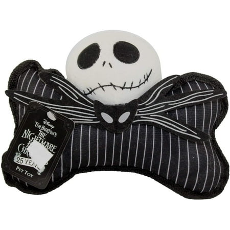 9 Inch The Nightmare Before Christmas 25 Years Jack Skellington Dog Bone Plush Squeaker Toy