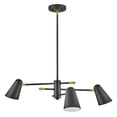 thumbnail image 6 of 83543BK Lark Birdie - 15W 3 LED Convertible Chandelier In Mid-Century Modern-10.25 Inches Tall and 30 Inches Wide, 6 of 24