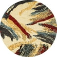 thumbnail image 1 of Ahgly Company Indoor Round Abstract Chrome Gold Yellow Abstract Area Rugs, 8' Round, 1 of 6